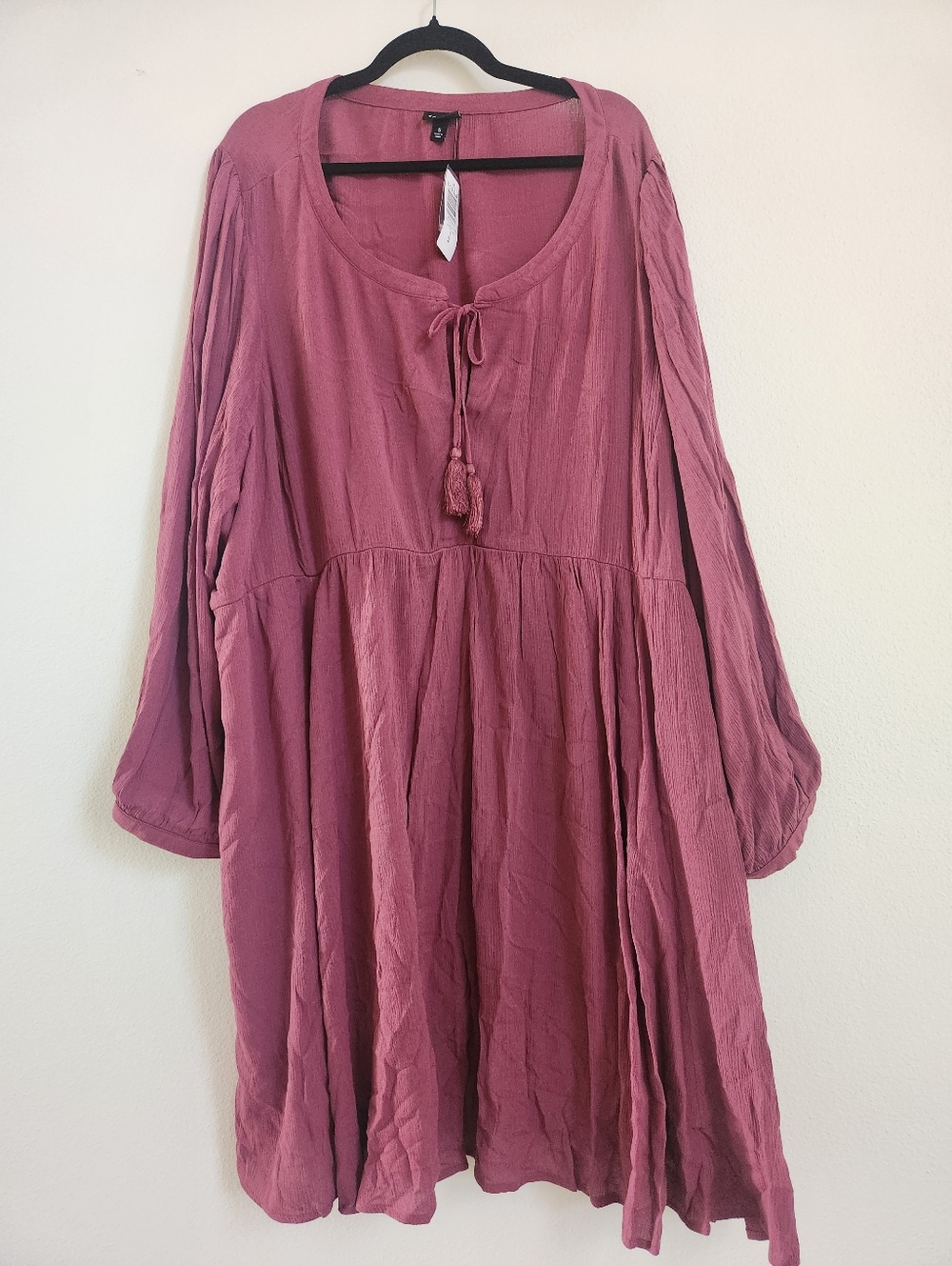 Torrid Maroon Wash Gauze Fit N Flare Mini Dress